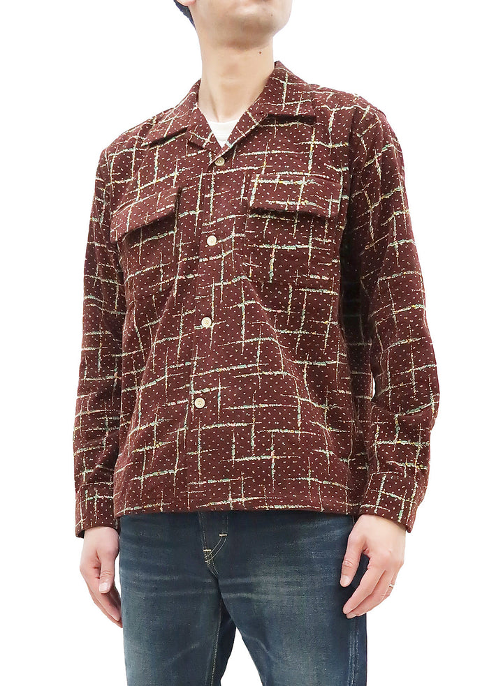 Style Eyes Two-Tone Corduroy Sport Shirt Men's 1950s Style Long