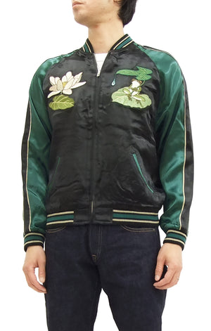 Hanatabi Gakudan Men's Japanese Souvenir Jacket Frog with Lotus