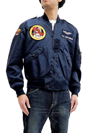 Tedman Men's L-2 Flight Jacket Lucky Devil Custom Nylon Bomber