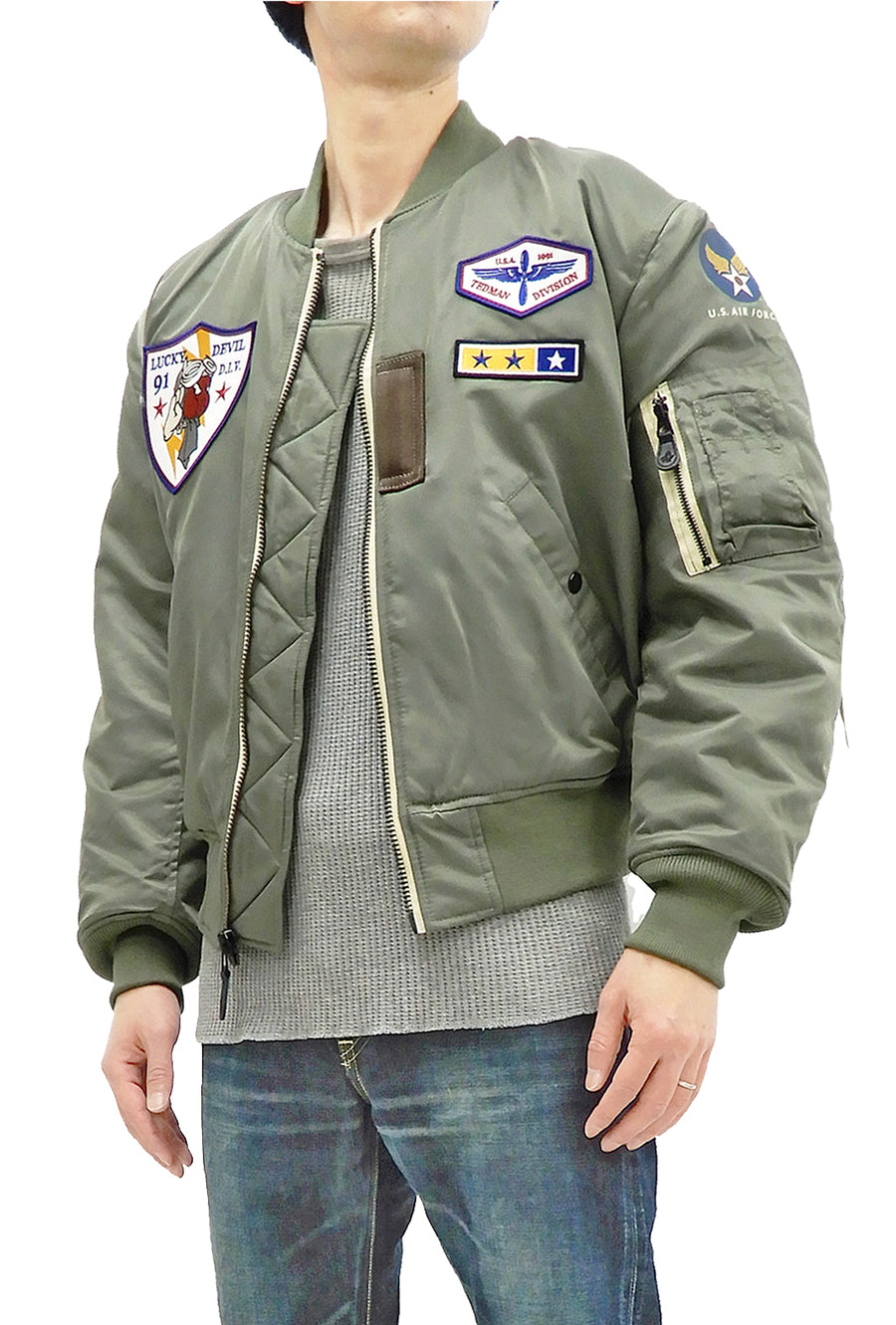 Tedman MA-1 Flight Jacket Men's Custom MA1 Bomber with Patch