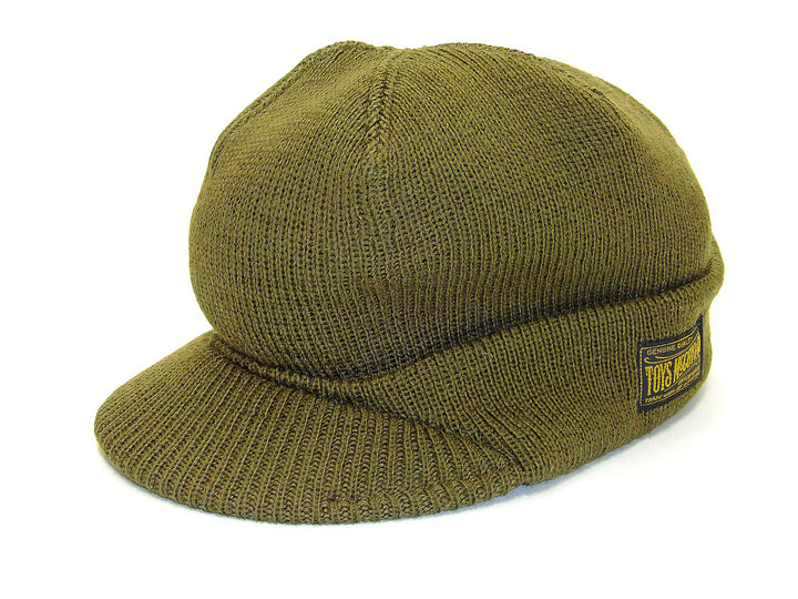 Sugar Cane Men's Brown's Beach Cloth Work Cap with Ear Flaps