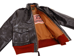 TOYS McCOY Jacket Men's A-2 Flight Jacket A2 Custom Leather Bomber