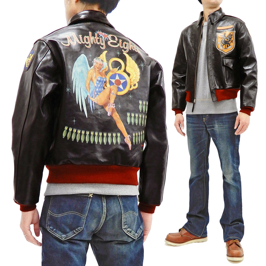 TOYS McCOY Jacket Men's A-2 Flight Jacket A2 Custom Leather Bomber