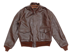 TOYS McCOY Jacket Men's A-2 Flight Jacket Plain A2 Leather Bomber