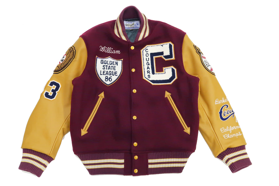 Whitesville Varsity Jacket Men's Letterman Jacket Melton x Leather