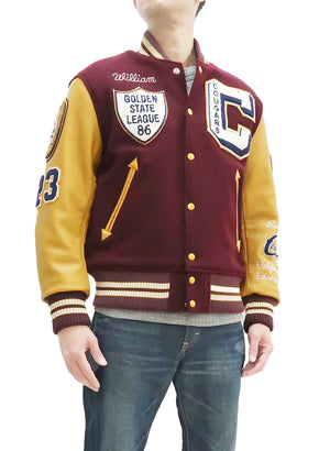 Whitesville Varsity Jacket Men's Letterman Jacket Melton x Leather