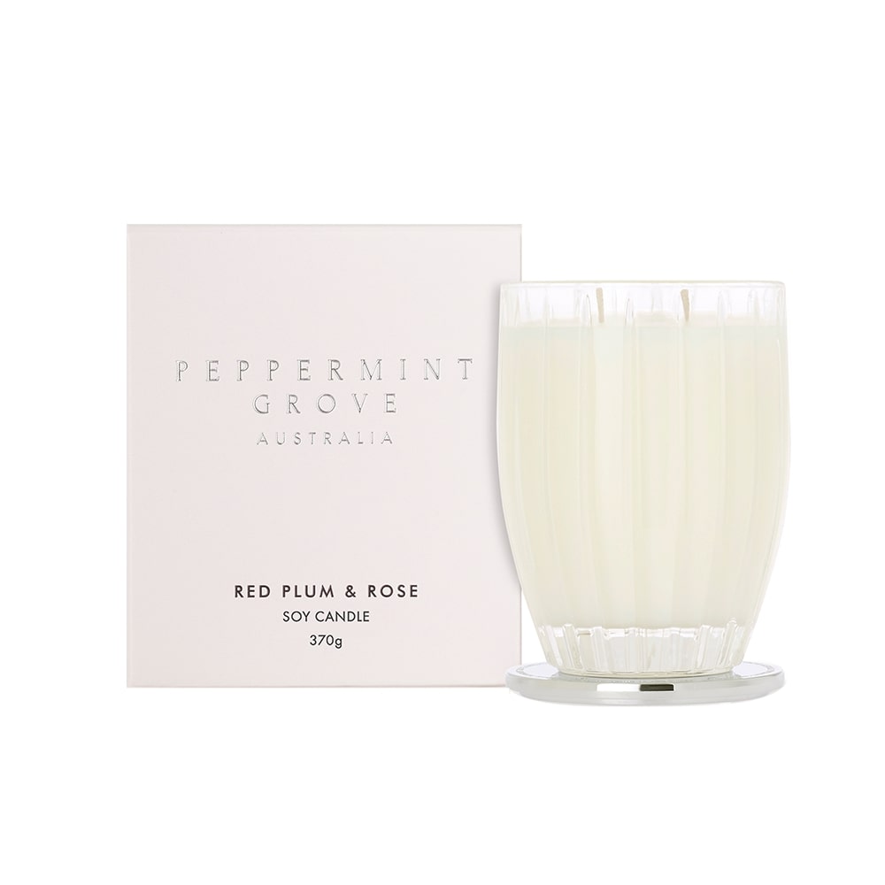 Red Plum & Rose Soy Candle 370g