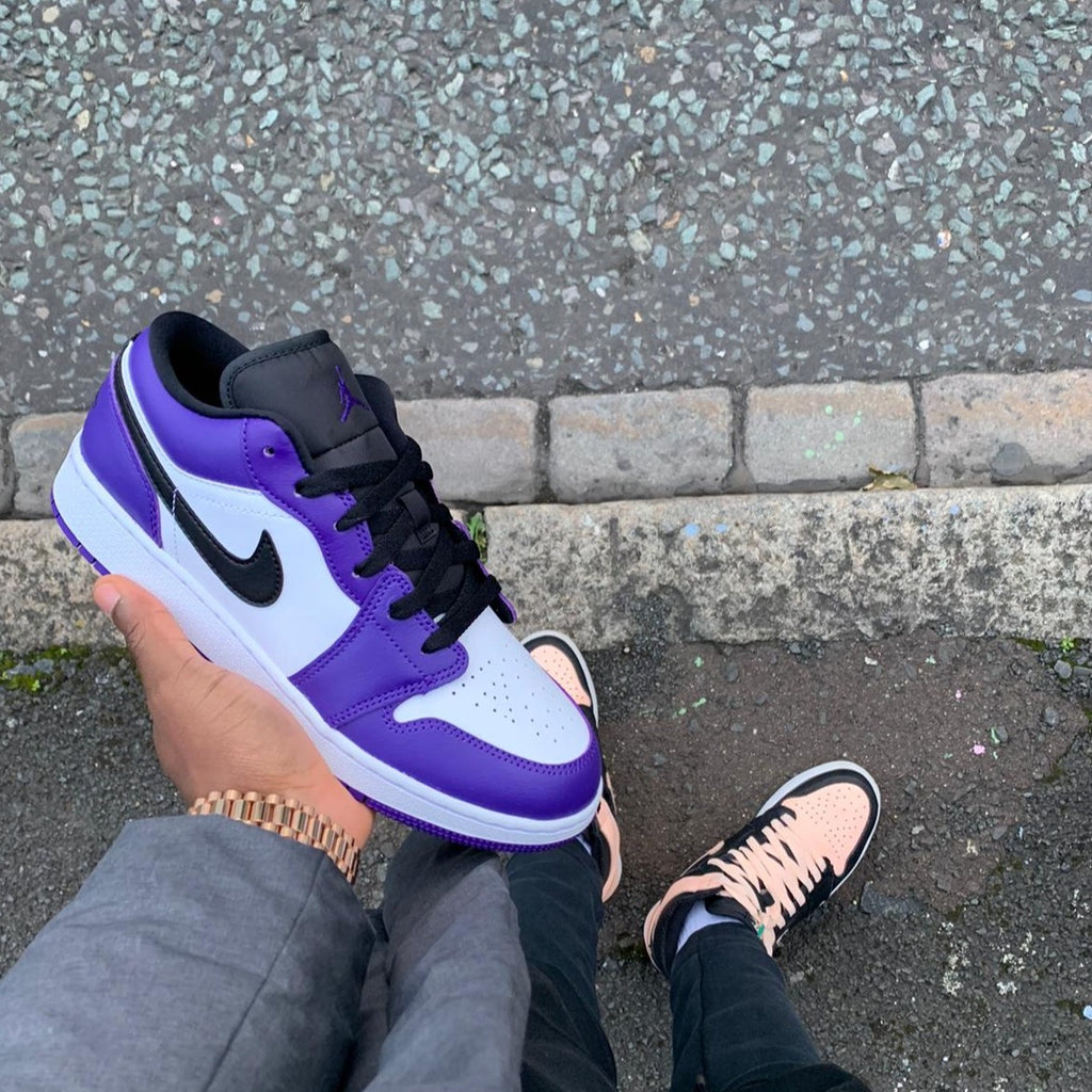 jordan 1 low court purple white