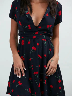 Cherry Dress - Little Closet by Jules - Cherry Print Dress