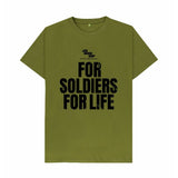 For Soldiers For Life Organic T-shirt Printed T-shirt ABF The Soldiers Charity Moss Green XS 
