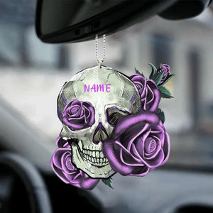 Personalized Purple Skull Rose Acrylic Pendant - Hive Customized