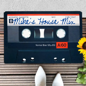 Personalized Mixtape Doormat, Custom Name Mixtape Doormat/Rug - Hive Customized
