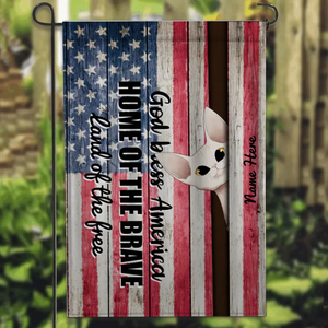 God Bless America - Personalized Cat Garden Flag - Hive Customized