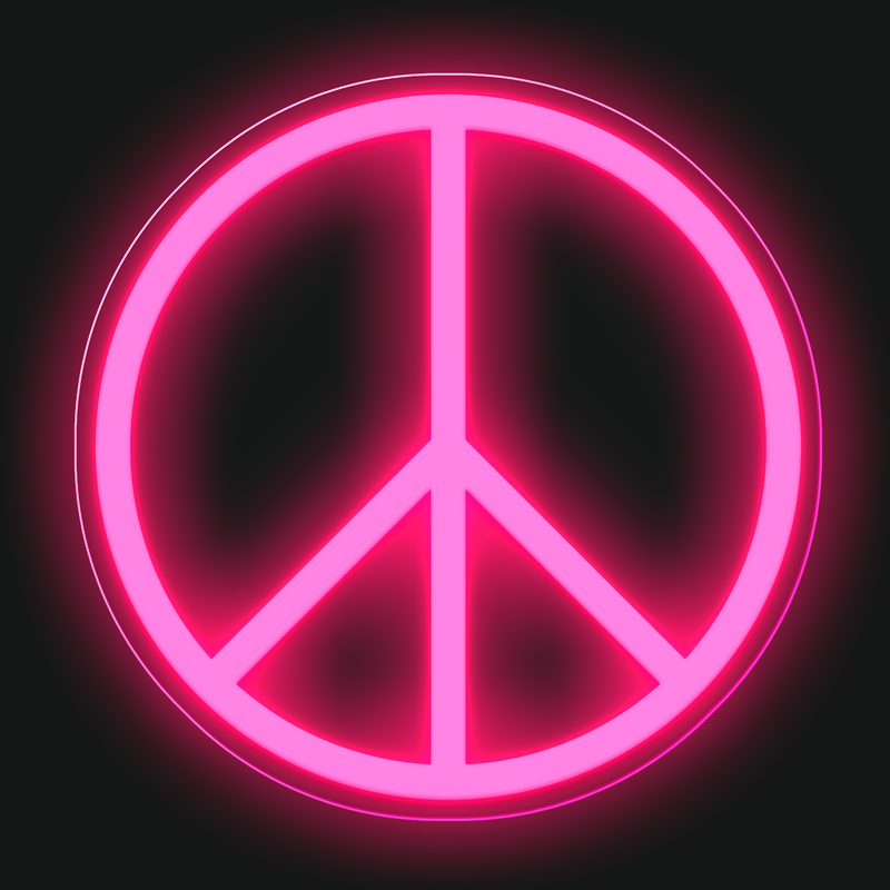 led peace sign light