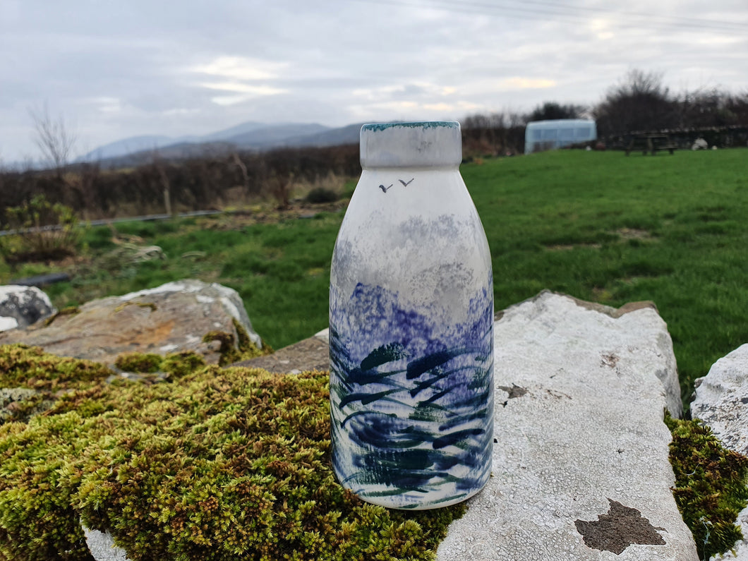 Milk Bottle Vase - Winter Sound
