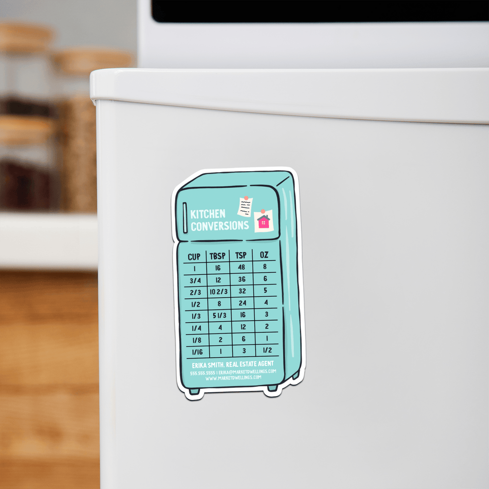 Kitchen Conversion Chart Refrigerator Magnet Mini Cutting Board