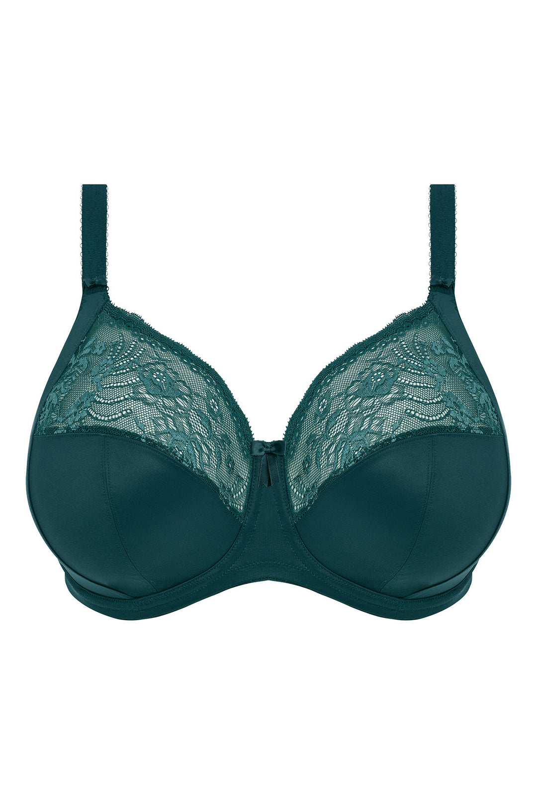 Elomi Morgan Stretch Lace Banded Underwire Bra (4111),38GG,Deep Teal
