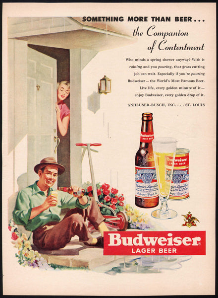 Vintage magazine ad BUDWEISER 1947 Anheuser Busch Americas First