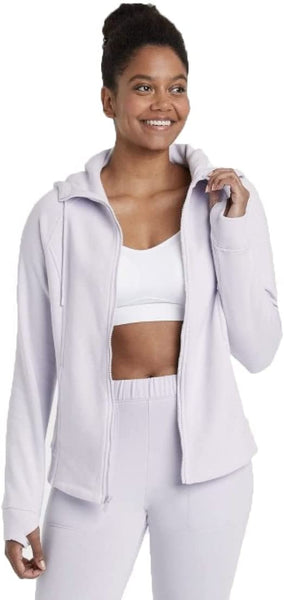 New Women's Fleece Full Zip Hooded Sweatshirt - All in Motion™ XS NWT – The  Warehouse Liquidation