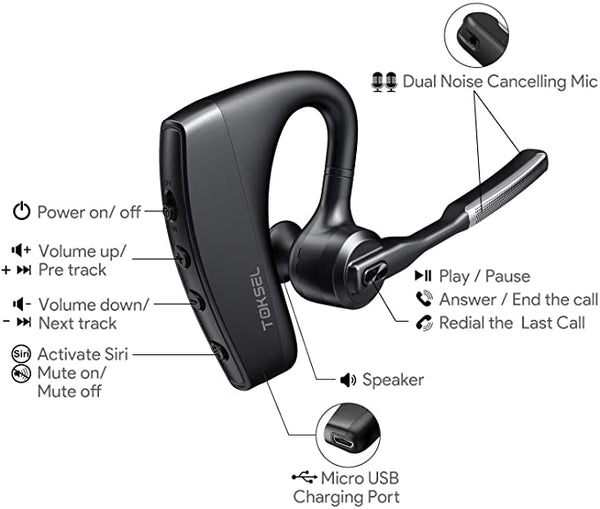 toksel wireless bt headset