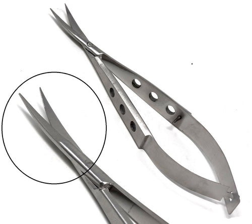 Spring Stitch Micro Scissors 4.5 Straight, Fenestrated Flat