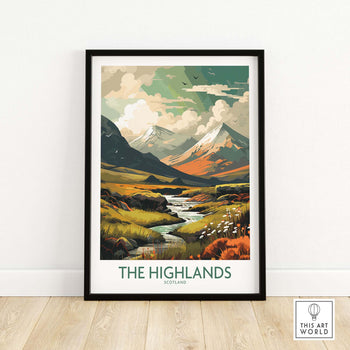 Scottish Highlands Art Print | Modern Style