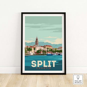 Split Croatia Print Poster Wall Art