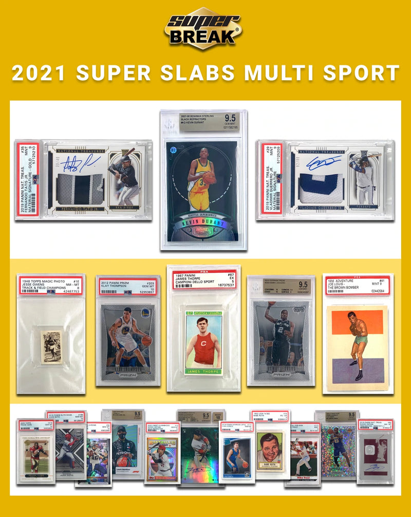 Super Break 2021 Super Slabs Multi Sport – Dime City Sports Cards