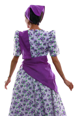 BW - Balintawak Gina Dress Purple - Filipiniana