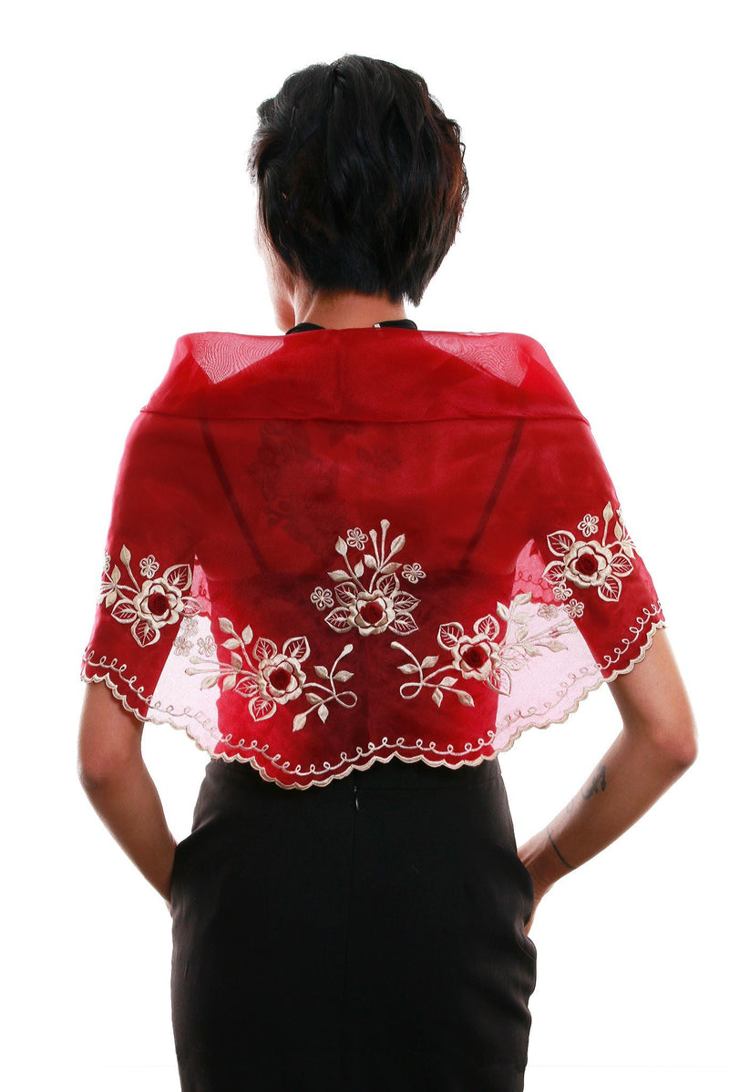 Women s Alampay Maroon  001 Filipiniana BARONG  WAREHOUSE