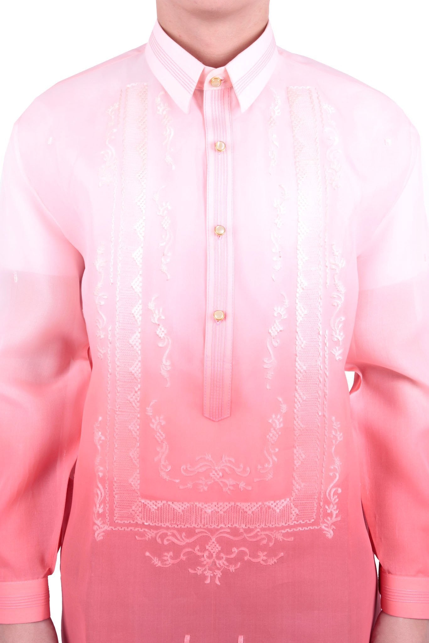 MJ22 - MADE-TO-ORDER - Jusi Barong Tagalog Monochromatic Pomelo