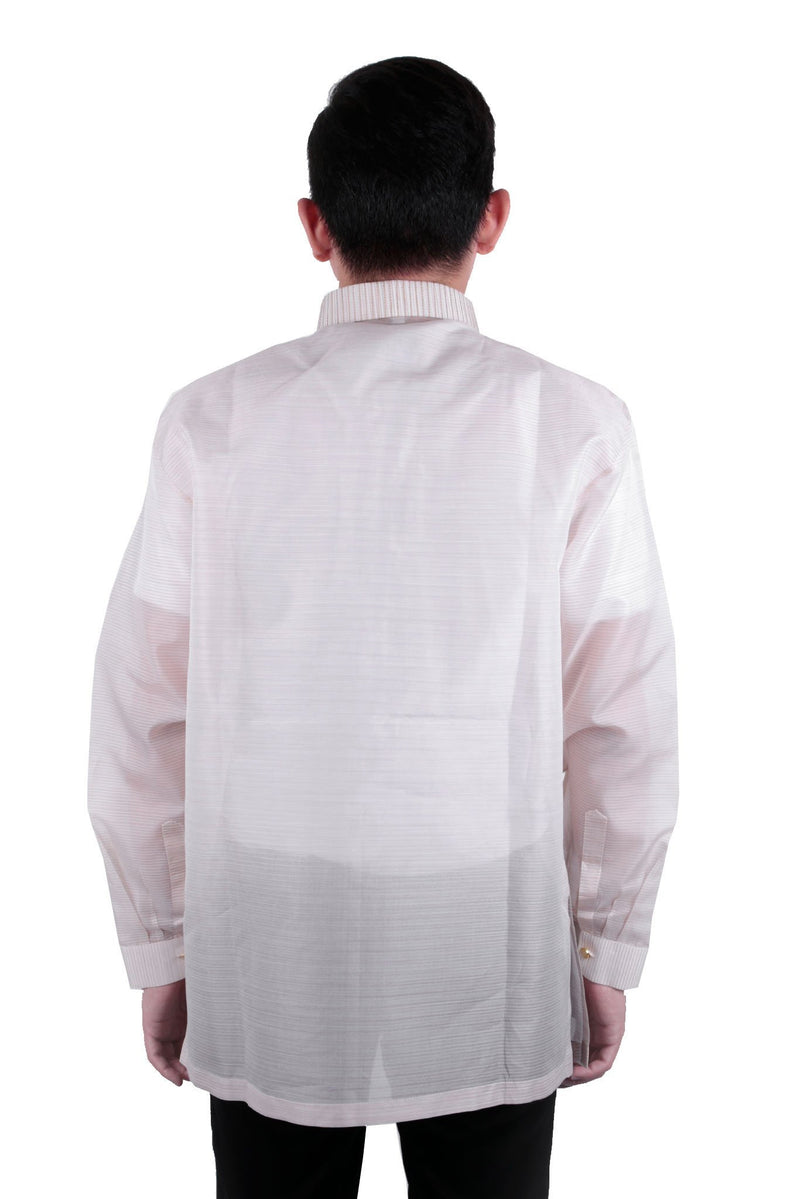 MADE-TO-ORDER - Jusi Pina Ethnic Stripe Barong Tagalog 010 – BARONG ...