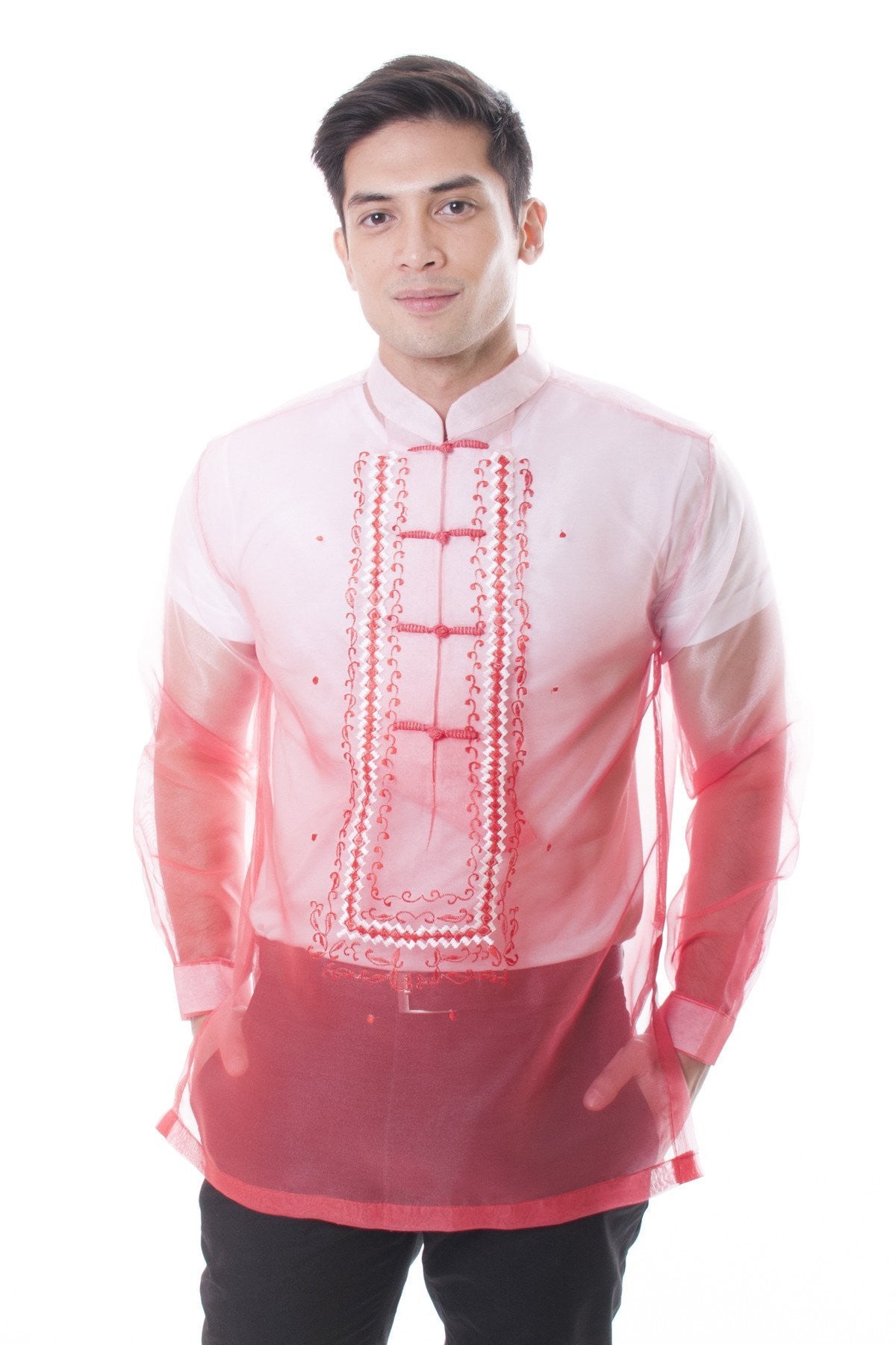 Raya Mocha Organza Barong Tagalog 4800 Barongs R Us Barong Tagalog ...