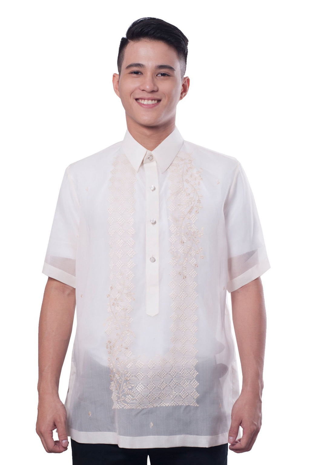 Jusi Short-Sleeve Barong Tagalog 001 – BARONG WAREHOUSE