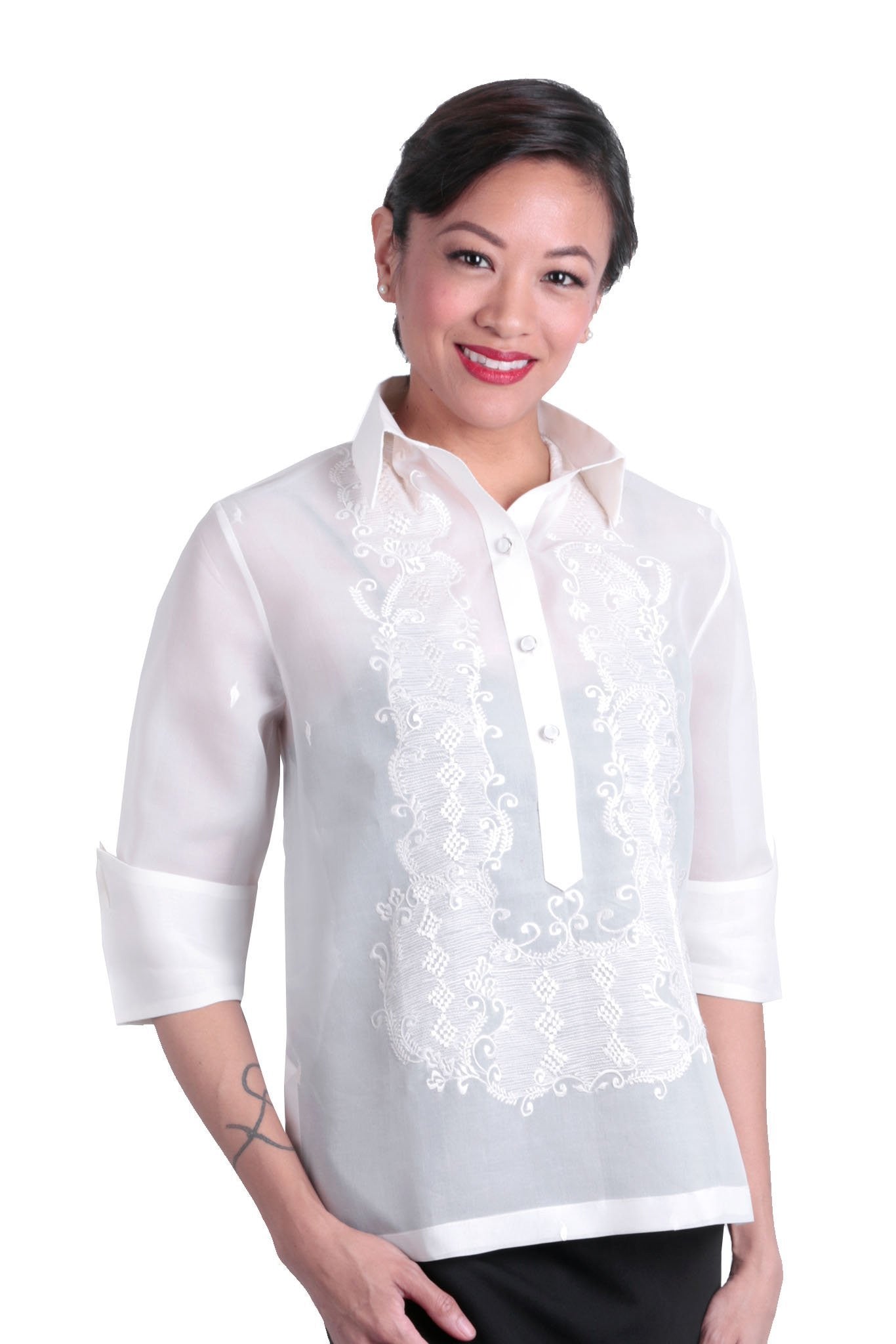 modern barong tagalog for female
