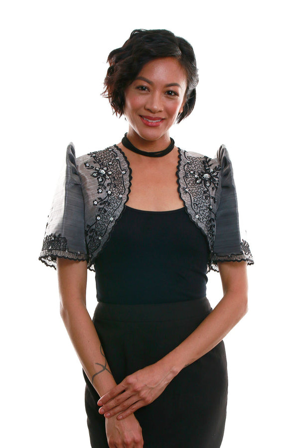 WR12 - Mestiza Bolero Black - Filipiniana