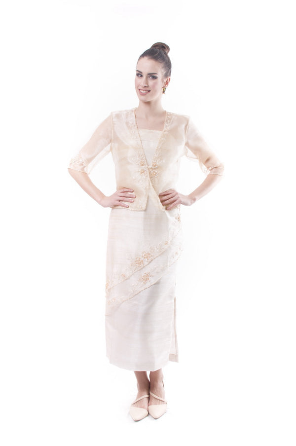 ecru filipiniana dress