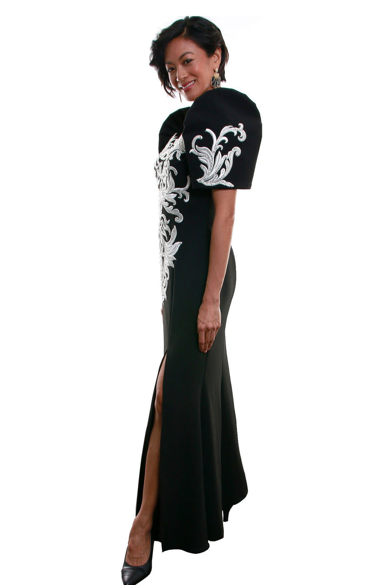 filipiniana black dress