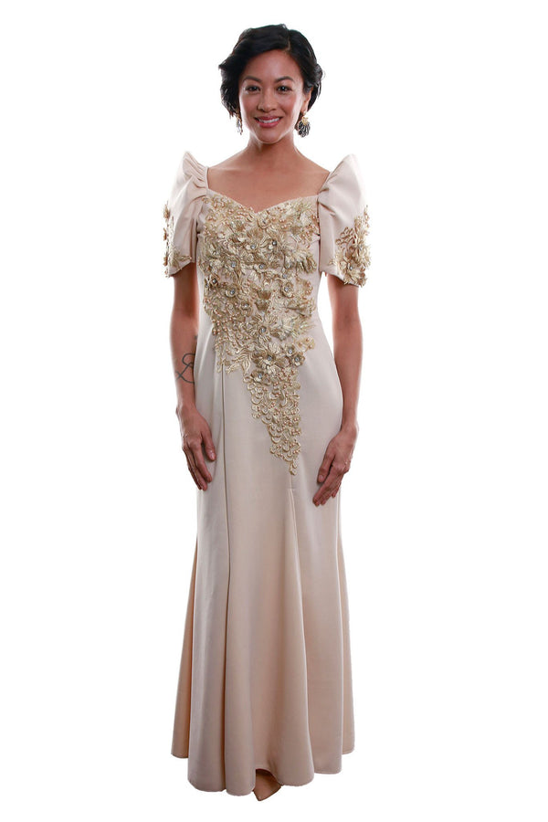 filipiniana white gown