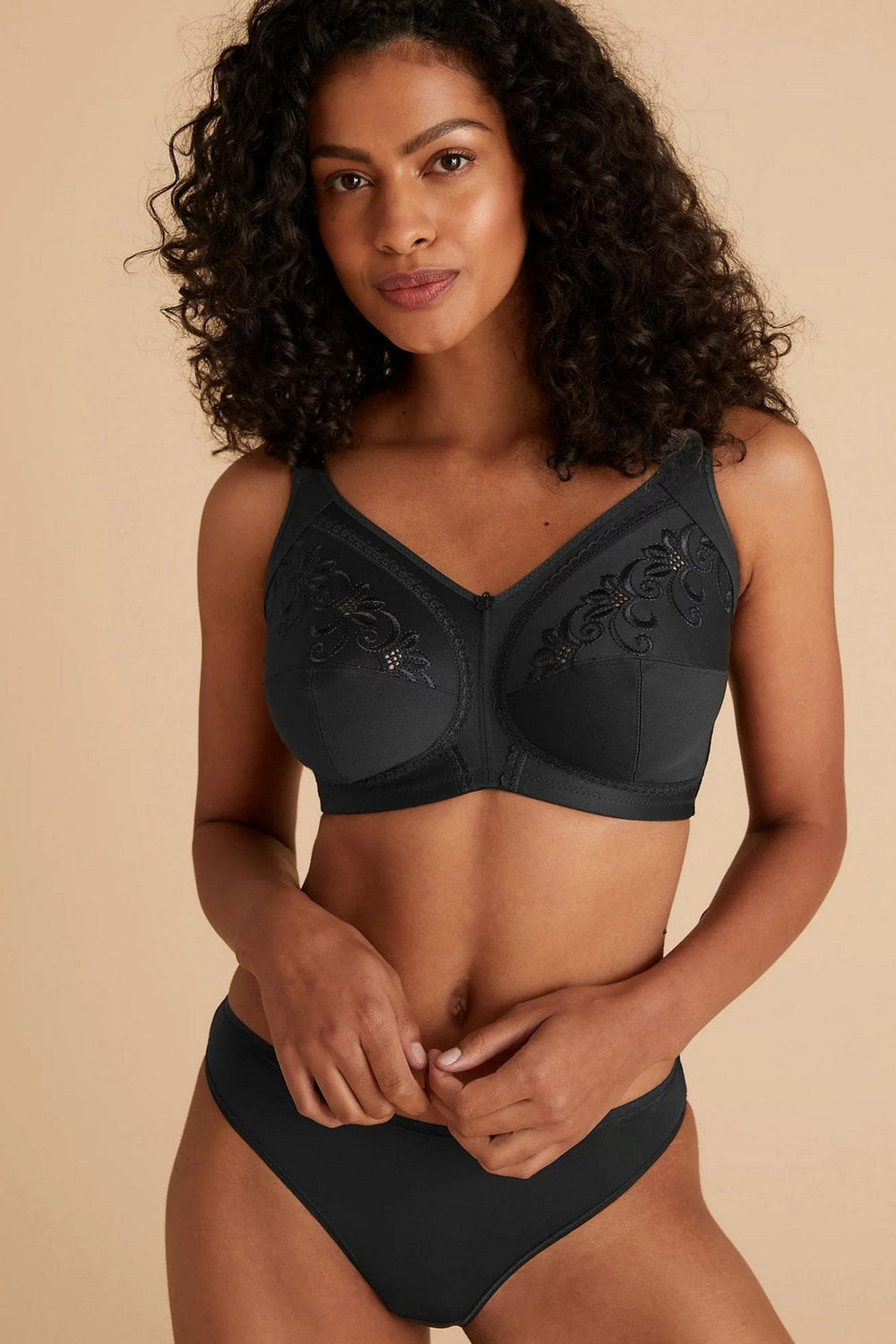 ENEM STORE - Online Shopping Mall Lingerie Section / M&S Collections TOTAL SUPPORT  NON-WIRED EMBROIDERED CROSSOVER FULL CUP BRA - BLACK – Enem Store - Online  Shopping Mall