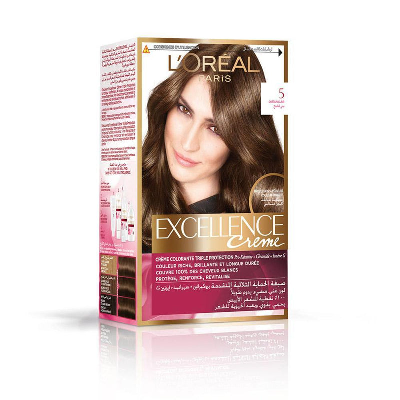 Loreal HairColor Excellence Creme No. 5 (Light Brown) – Enem Store - Online  Shopping Mall