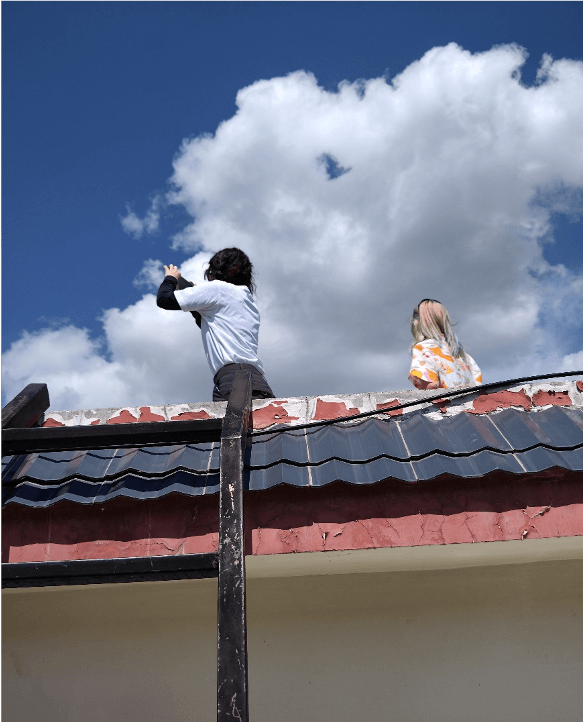 Girl on roof