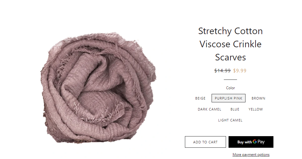 Stretchy Cotton Viscose Crinkle Scarves