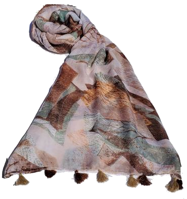 Stretchy Cotton Viscose Crinkle Scarves –