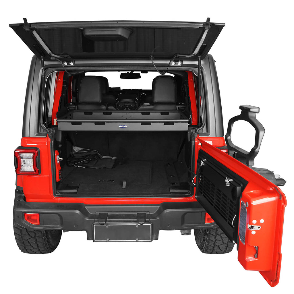 Interior Cargo Rack for 2018-2023 Jeep Wrangler JL Unlimited 4-Door Hardtop  & Sky One-Touch Power Top - Rodeo Trail