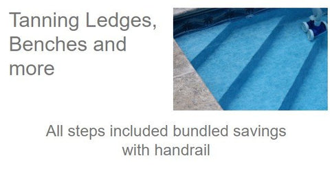 Tanning Ledges, Benches and more! All steps included bundled with handrail