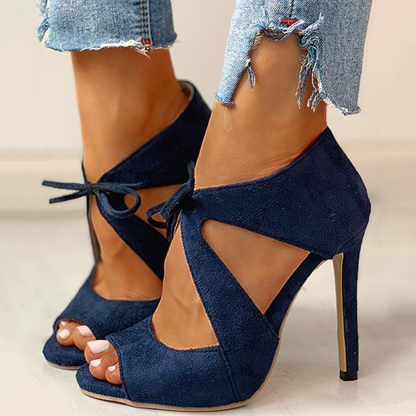 peep toe cutout thin heels