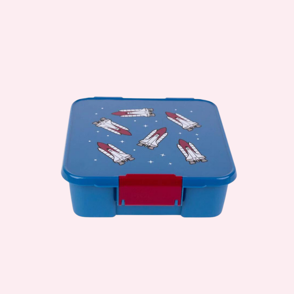 Bento box SNACK 3 true blue / rocket, 375 ml, Yumbox 