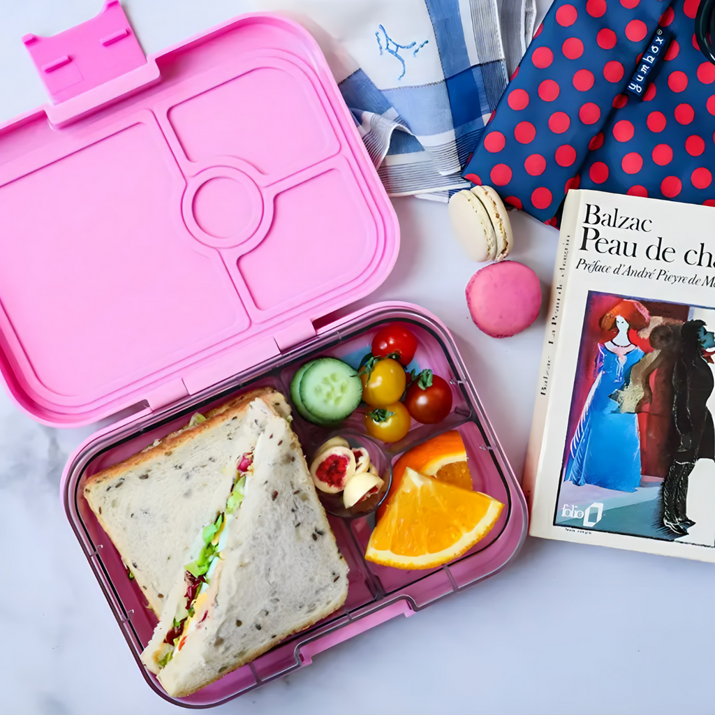 Yumbox Panino 4 Compartment Lunchbox in Power Pink Rainbow