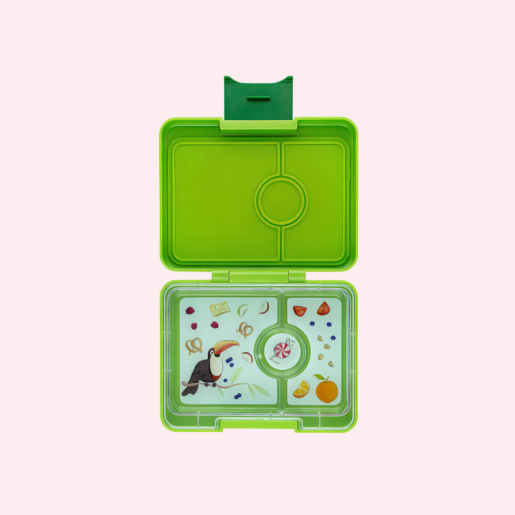 Snackbox YUMBOX Regenbogen, Kinderlunchbox aqua-mint